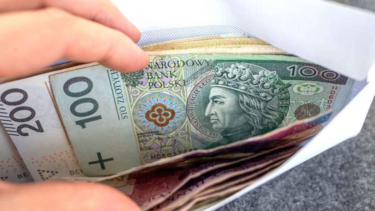 A hand holding Polish zloty banknotes in an envelope
Close-up of a hand holding an envelope filled with Polish zloty banknotes
Svetlana Zelenskaia