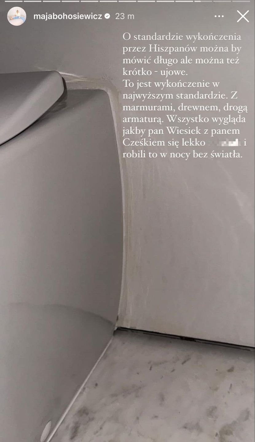 Maja Bohosiewicz pokazała niedociągnięcia ekipy remontowej