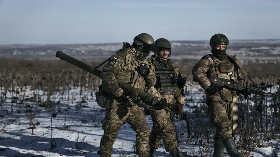 Ciężkie walki o miasto Sołedar we wschodniej Ukrainie, w rejonie Doniecka  11 stycznia 2023 roku