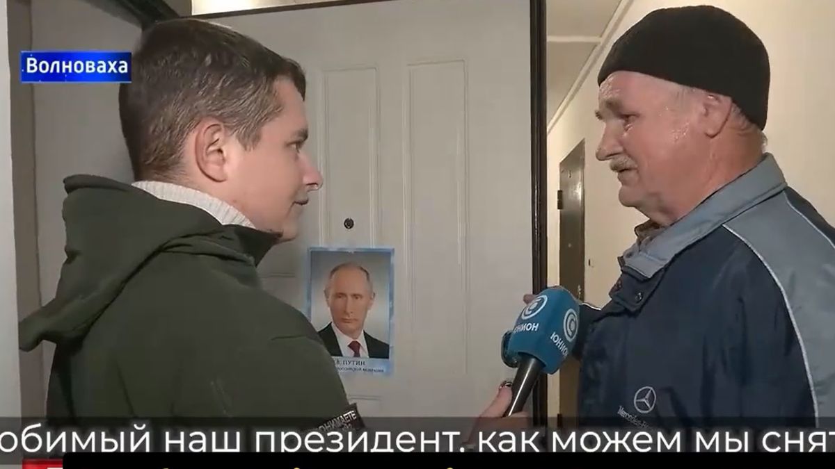 Rosjanie wykorzystali miasto Wołnowacha do szerzenia swojej propagandy