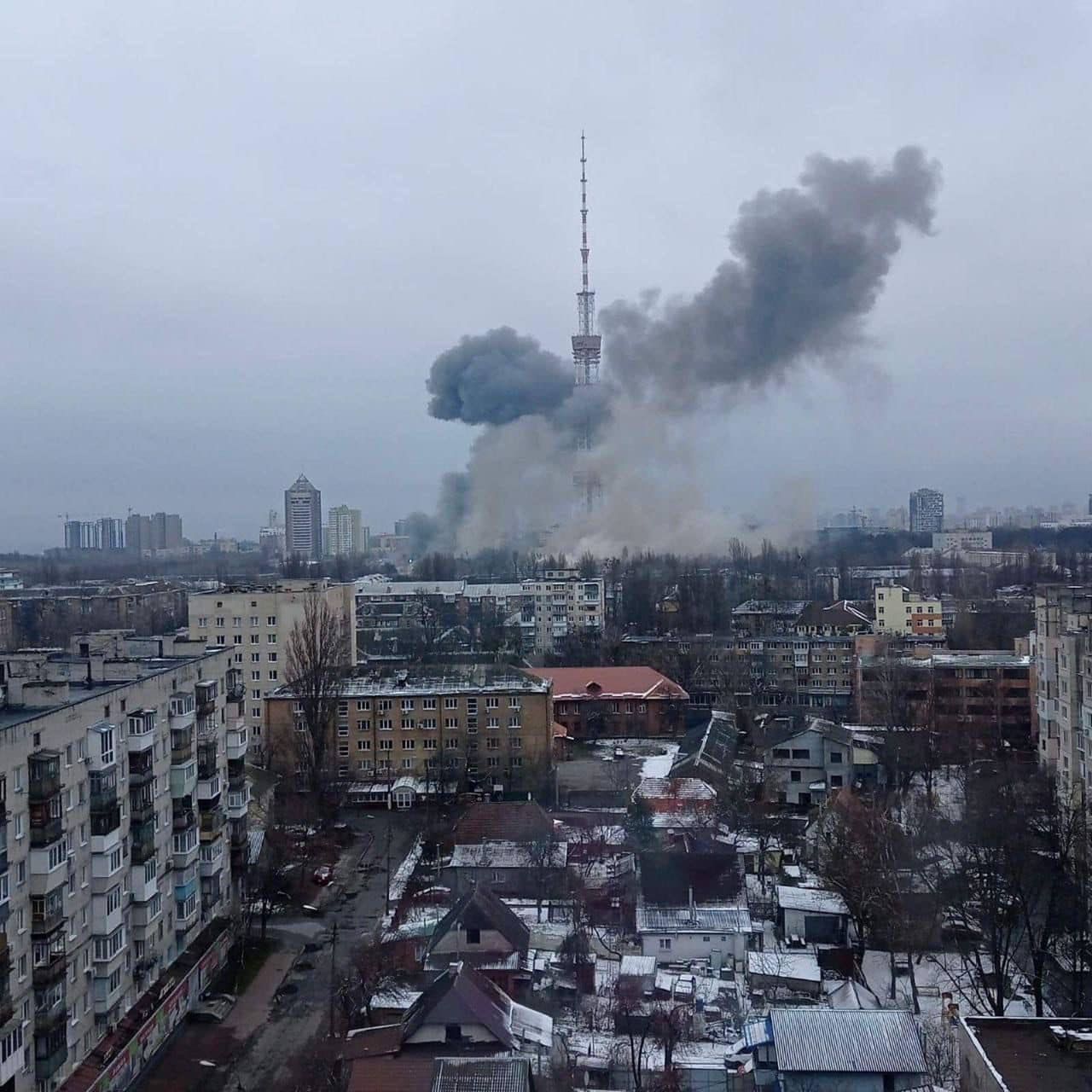 Kijowska wieża telewizyjna została zniszczona przez Rosjan