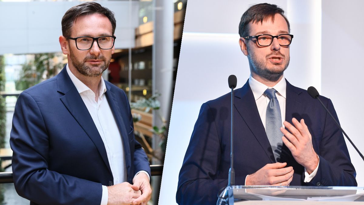 Daniel Obajtek i minister aktywów państwowych Jakub Jaworowski