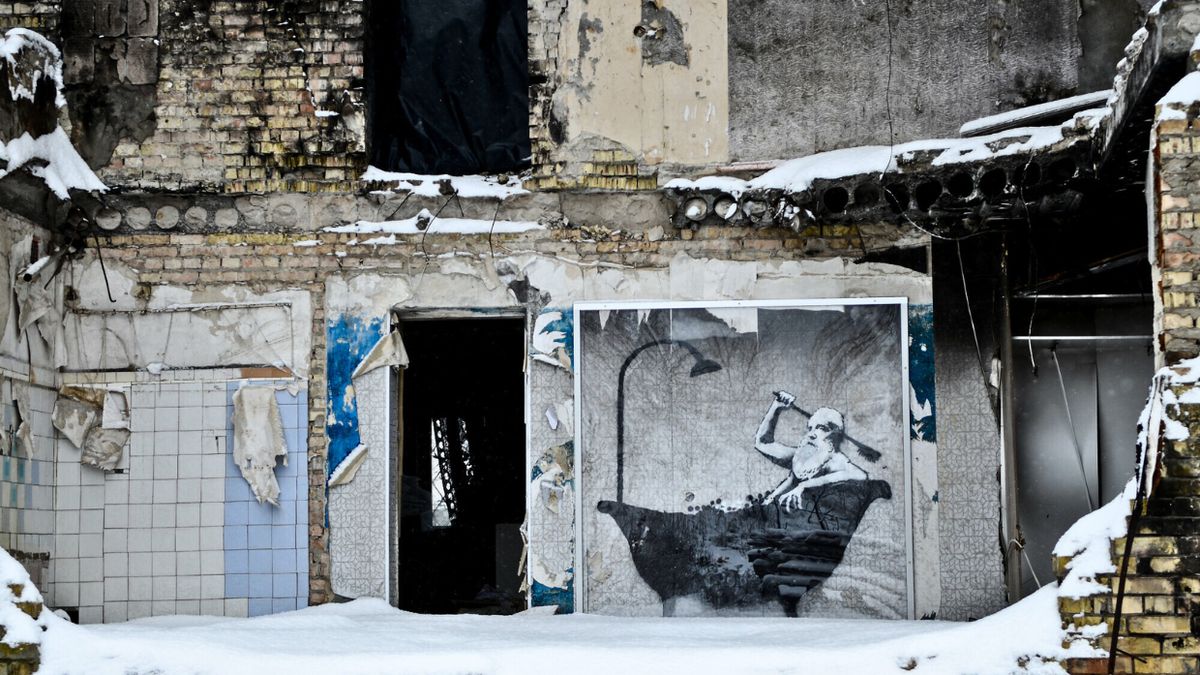 Mural Banksy'ego w Ukrainie