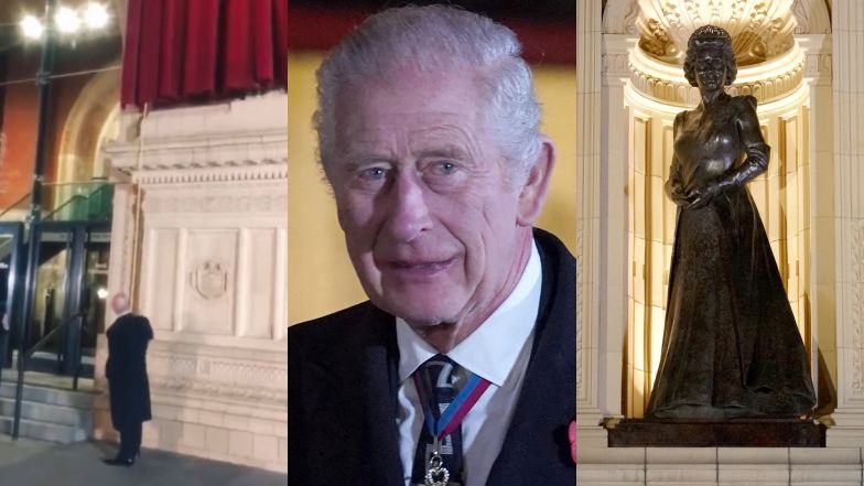 King Charles III unveils his parents' monuments, emotion overwhelming him
