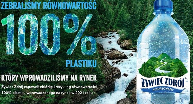 Żywiec Zdrój w nowej kampanii chwali się osiągnięciem neutralności plastikowej