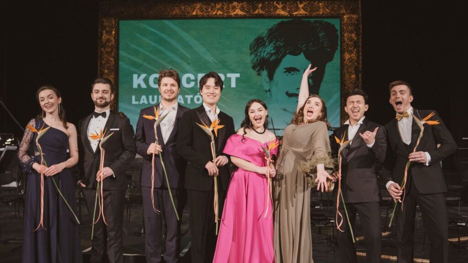 Laureaci I Międzynarodowego Konkursu im. Bogdana Paprockiego: Paulina Makarowska, Paweł Trojak, Wiktor Stajkowski, Gwang-Geun Noh, Yuliia Zasimova, Hedwig Ritter, Robin Park i Krzysztof Lachman © Simona Skrebutėnaitė