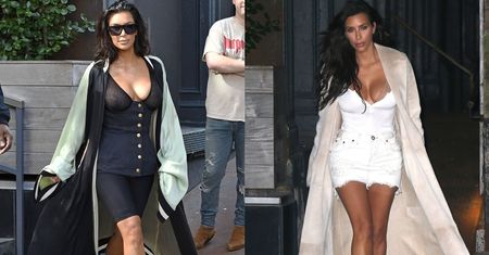 Piersi Kim Kardashian w dwóch stylizacjach. Która lepsza? (ZDJĘCIA)