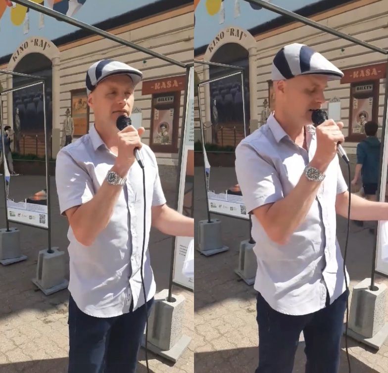 Krzysztof Krawczyk Junior występuje na Piotrkowskiej w Łodzi