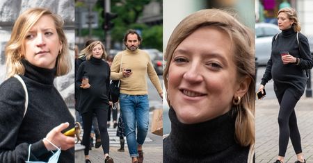 Ciężarna Lara Gessler z partnerem i torbą słodkości wraca z cukierni swojej mamy (ZDJĘCIA)