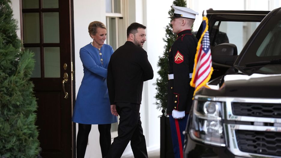 WASHINGTON, DC - FEBRUARY 28: Ukrainian President Volodymyr Zelensky leaves the White House on February 28, 2025 in Washington, DC. Zelensky is leaving the White House early following a heated meeting in the Oval Office with U.S. President Donald Trump and Vice President JD Vance. Zelensky and Trump were scheduled to sign a preliminary agreement on sharing Ukraine’s mineral resources and negotiate ongoing security support from Ukraine. (Photo by Andrew Harnik/Getty Images)