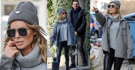 Izabela Janachowska w stylizacji za 25 TYSIĘCY pędzi do swego mercedesa po kawce z Zieniem (ZDJĘCIA)