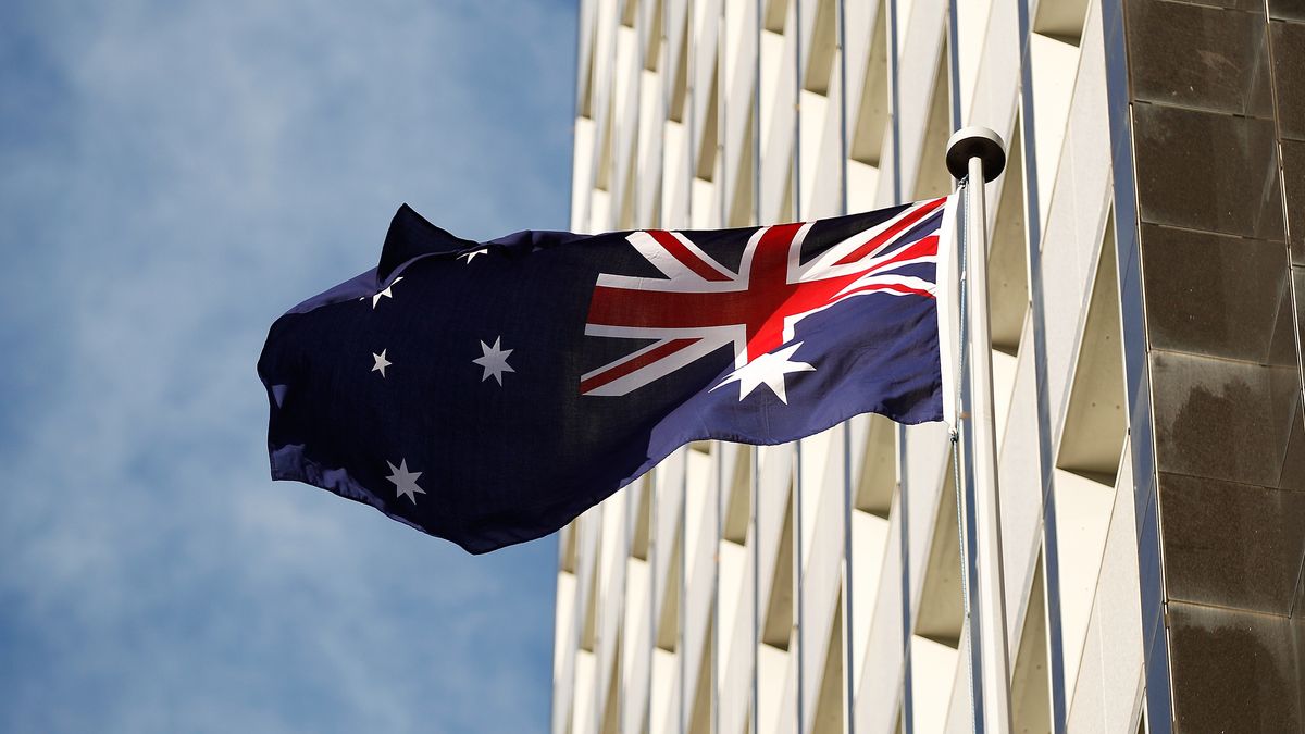 Reserve Bank of Australia Headquarters And Australian Dollar Ahead of Rate Decision
The Australian flag flies outside the Reserve Bank of Australia (RBA) headquarters in Sydney, Australia, on Monday, July 4, 2016. Australia's failure to make a decisive political choice coupled with ongoing Brexit fallout point to the central bank waiting a month to assess the implications before resuming interest-rate cuts. Photographer: Brendon Thorne/Bloomberg via Getty Images
Bloomberg
ASIAN, ASIA, AUS, Monetary Policy, AUSTRALIA, Bank, RESERVE BANK OF AUSTRALIA, Flags, AUSTRALIAN, OCEANIA, Government, Central Bank, RBA