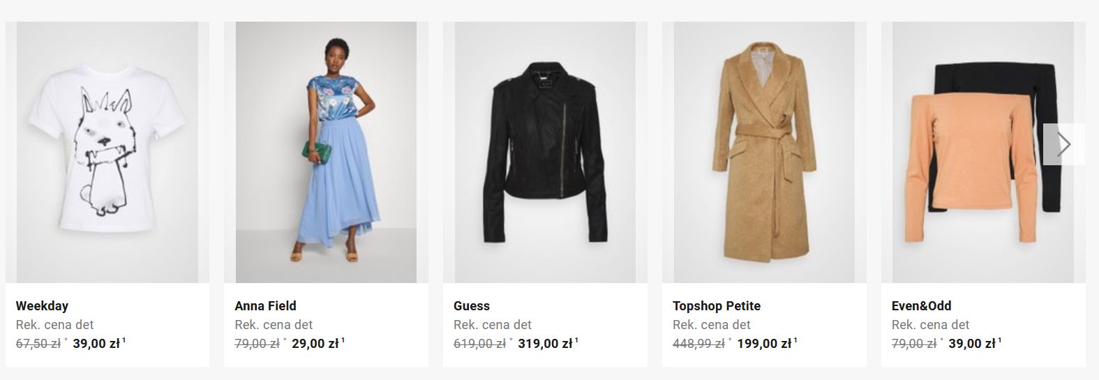 Przykładowe promocje Zalando Lounge 06.04.2020