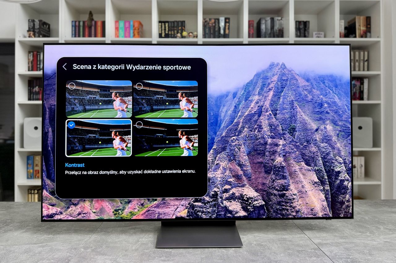 Samsung OLED S90H - uczenie AI (Sport, kontrast)