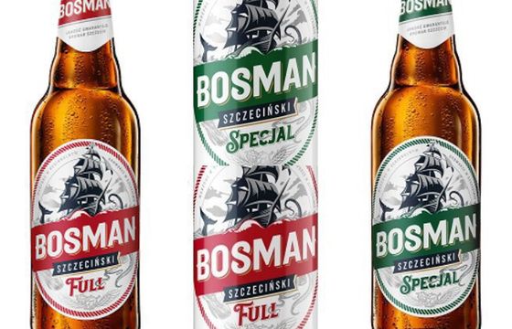 Piwo Bosman na nowych opakowaniach podkreśla szczecińskie pochodzenie