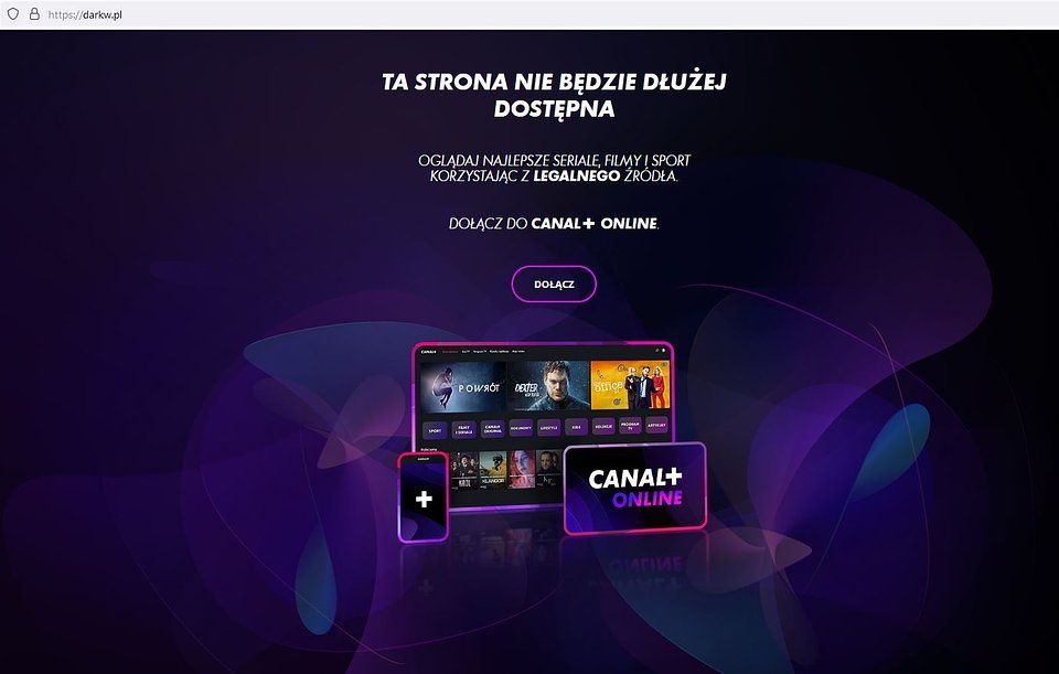 Canal+ przejął pirackie domeny z filmami.
