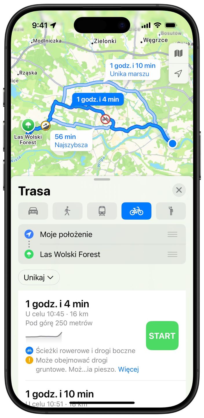 Nowe funkcje w Mapach Apple