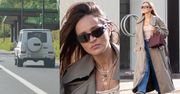 Markotna Marina Łuczenko w płaszczu Burberry załatwia sprawunki i wozi się po Warszawie mercedesem za milion (ZDJĘCIA)