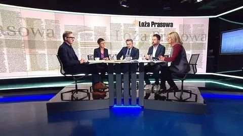 Kadr z programu "Loża prasowa"