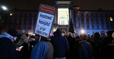 "Aresztować Netanjahu". Protest w Warszawie po decyzji rządu