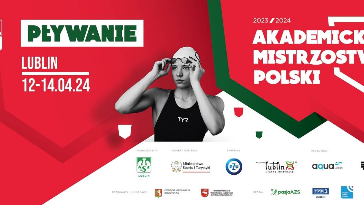 grafika Akademickie Mistrzostwa Polski w pływaniu
