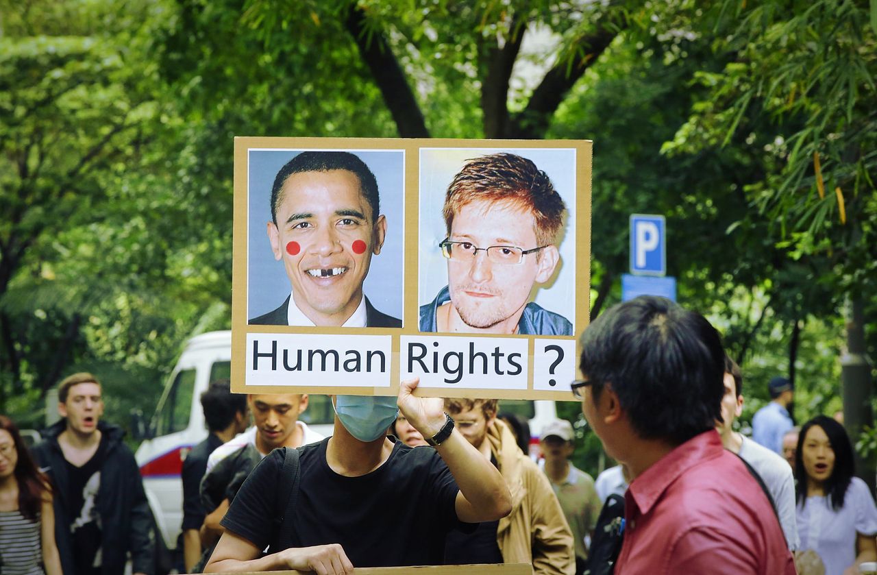 areszt Snowdena wywołał falę protestów - dotarły nawet do Hong Kongu, fot. Jessica Hromas/Getty Images