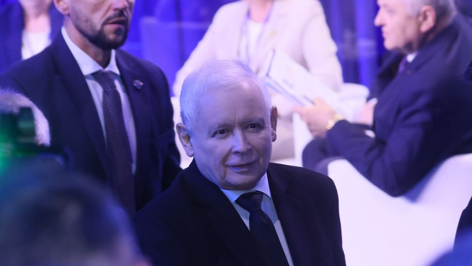 Jarosław Kaczyński w trakcie zjazdu PiS.
