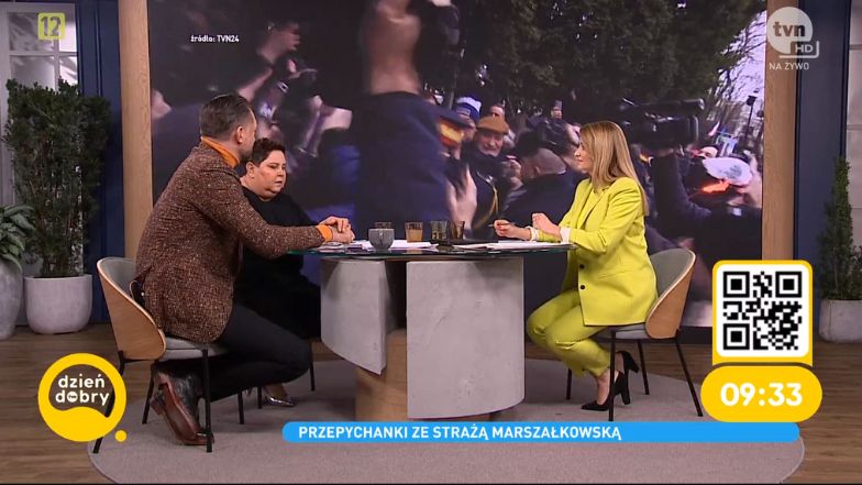 "DD TVN". Dorota Wellman komentuje awanturę przed Sejmem