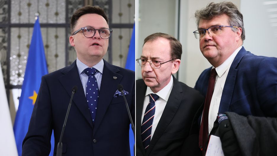 Szymon Hołownia oraz Mariusz Kamiński i Maciej Wąsik