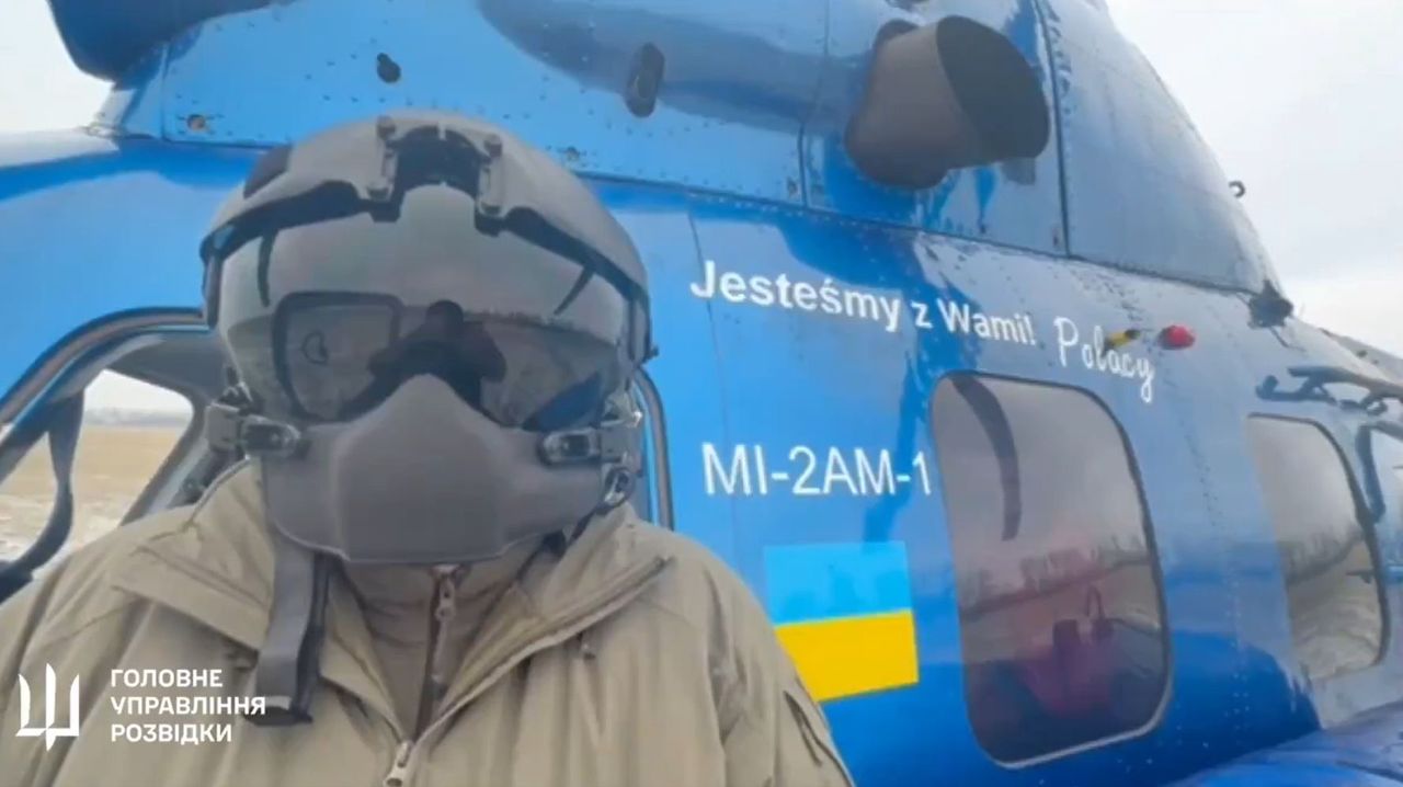 Ukraińcy pokazali śmigłowiec. Napis na kabinie mówi wszystko