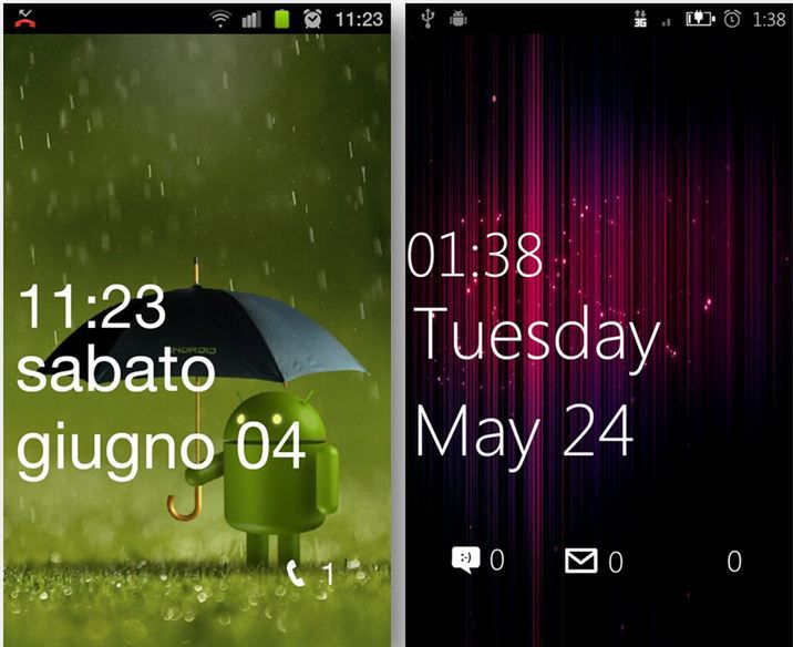 Piękny lockscreen dla Androida wzorowany na WP7