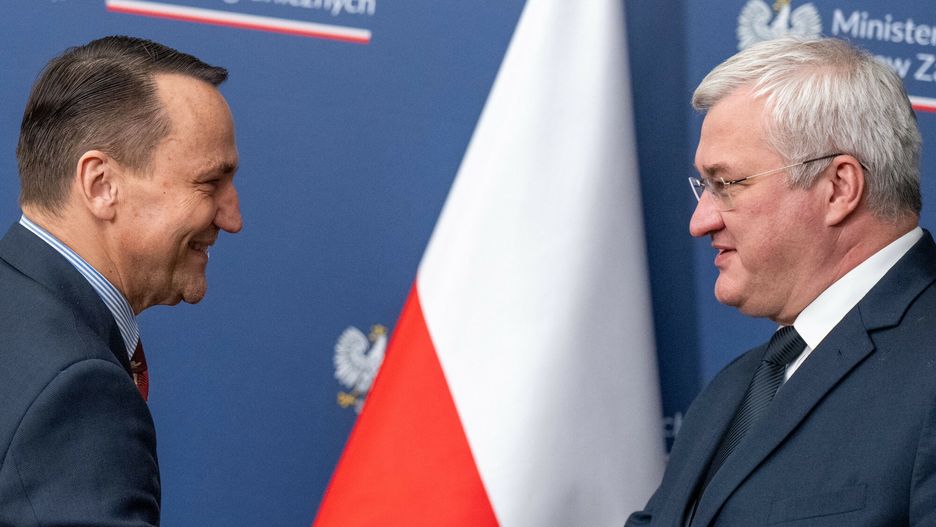 Spotkanie szef�w dyplomacji Polski i Ukrainy
26.11.2024 Warszawa Konferencja prasowa ministrow spraw zagranicznych Polski i Ukrainy fot. Marysia Zawada/REPORTER
n/z Andrij Sybiha, Radoslaw Sikorski
Marysia Zawada/REPORTER