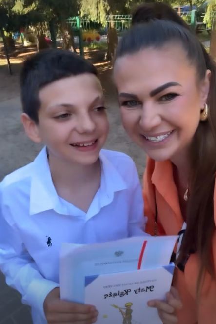 Maja Rutkowski z synem Krzysztofem