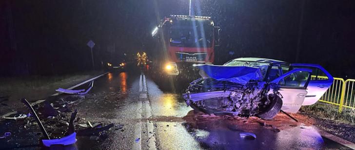 Wypadek na DK9 w miejscowości Rudka