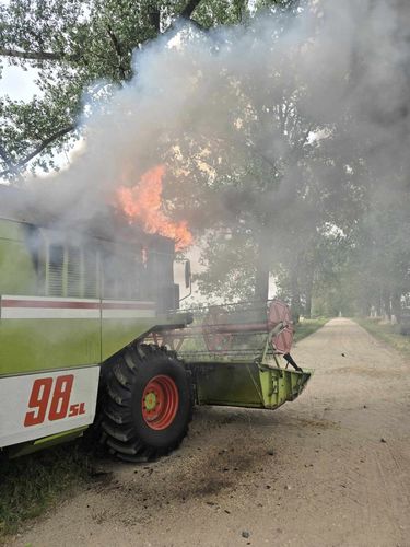 Pożar kombajnu