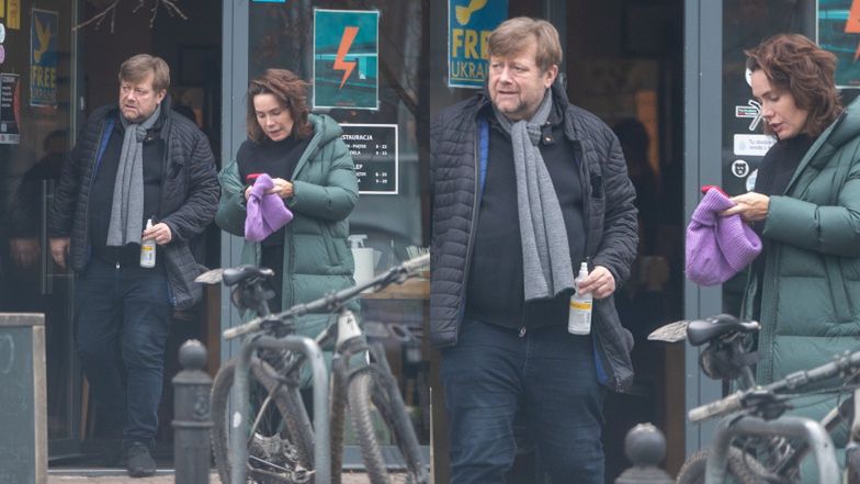 Olga Bołądź i Olaf Lubaszenko