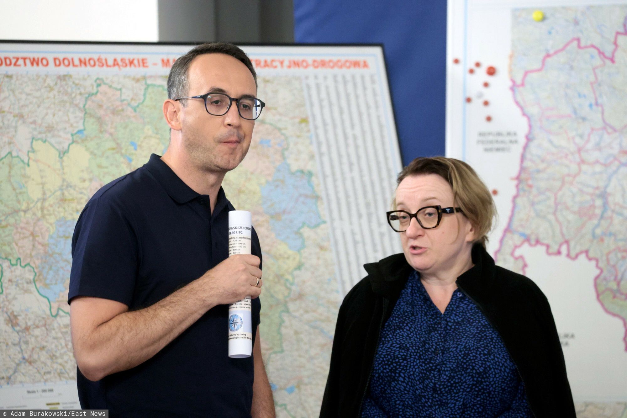 Joanna Kopczyńska i minister Dariusz Klimaczek