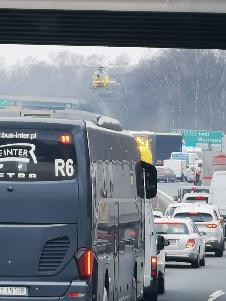 Mysłowice. Seria wypadków na autostradzie A4. Droga jest nieprzejezdna