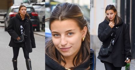 Julia Wieniawa w NATURALNYM wydaniu szwenda się po centrum Warszawy, eksponując torebkę za 6,5 tysiąca złotych (ZDJĘCIA)