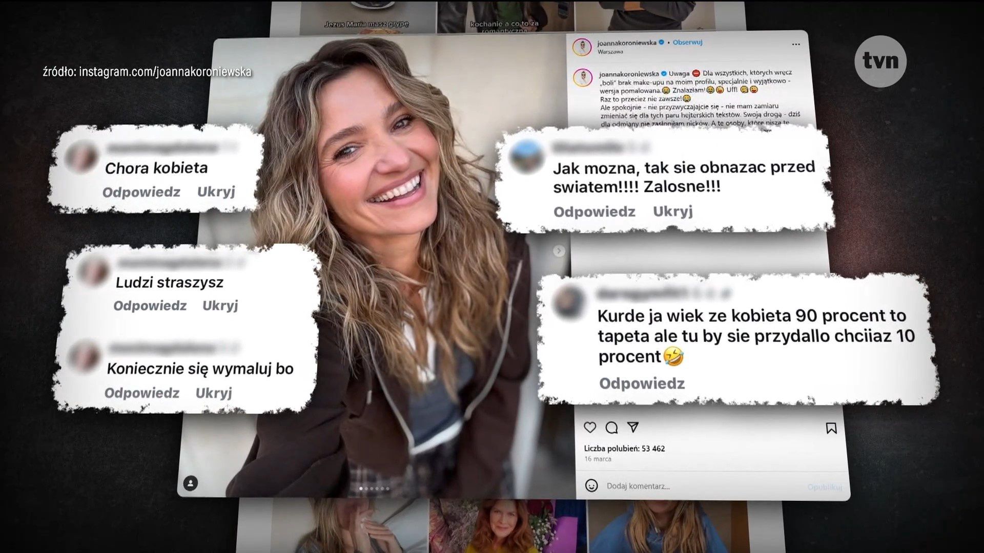 Joanna Koroniewska w materiale "Faktów" nt. hejtu