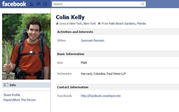 Colin Kelly na Facebooku