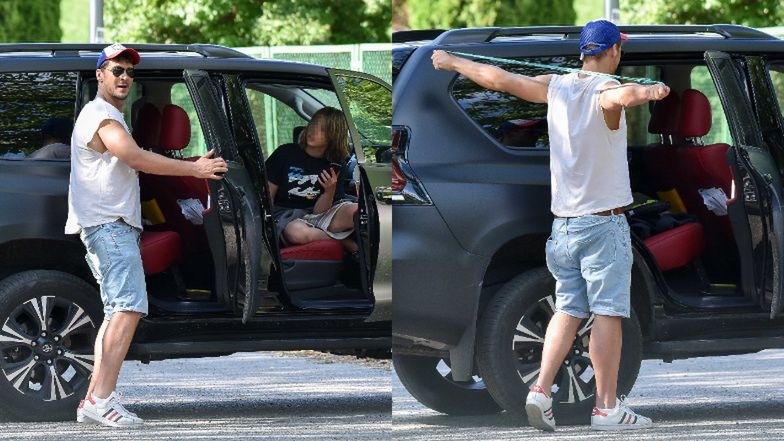 Mikołaj Roznerski z synem