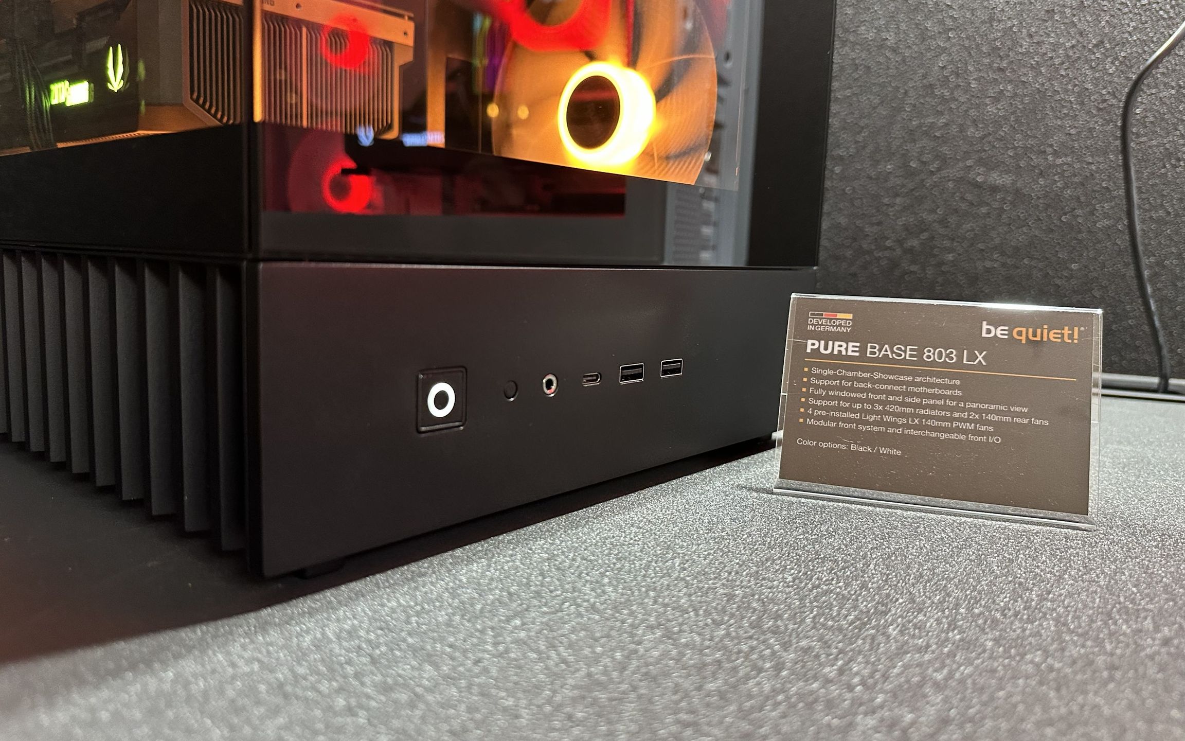 be quiet! na Computex 2026 - Pure Base 803 - przedni panel
