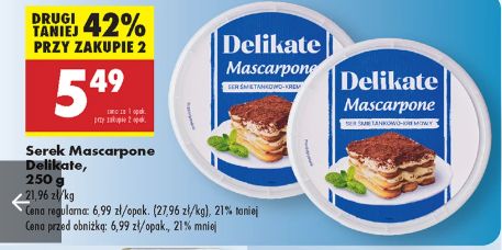 Promocja na mascarpone dostępna w Lidlu i Biedronce