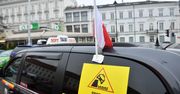 Warszawa. Protest taksówkarzy. Blokada centrum miasta