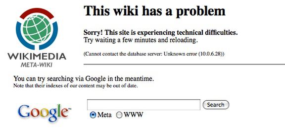 Wikipedia padła - dlaczego? 1
