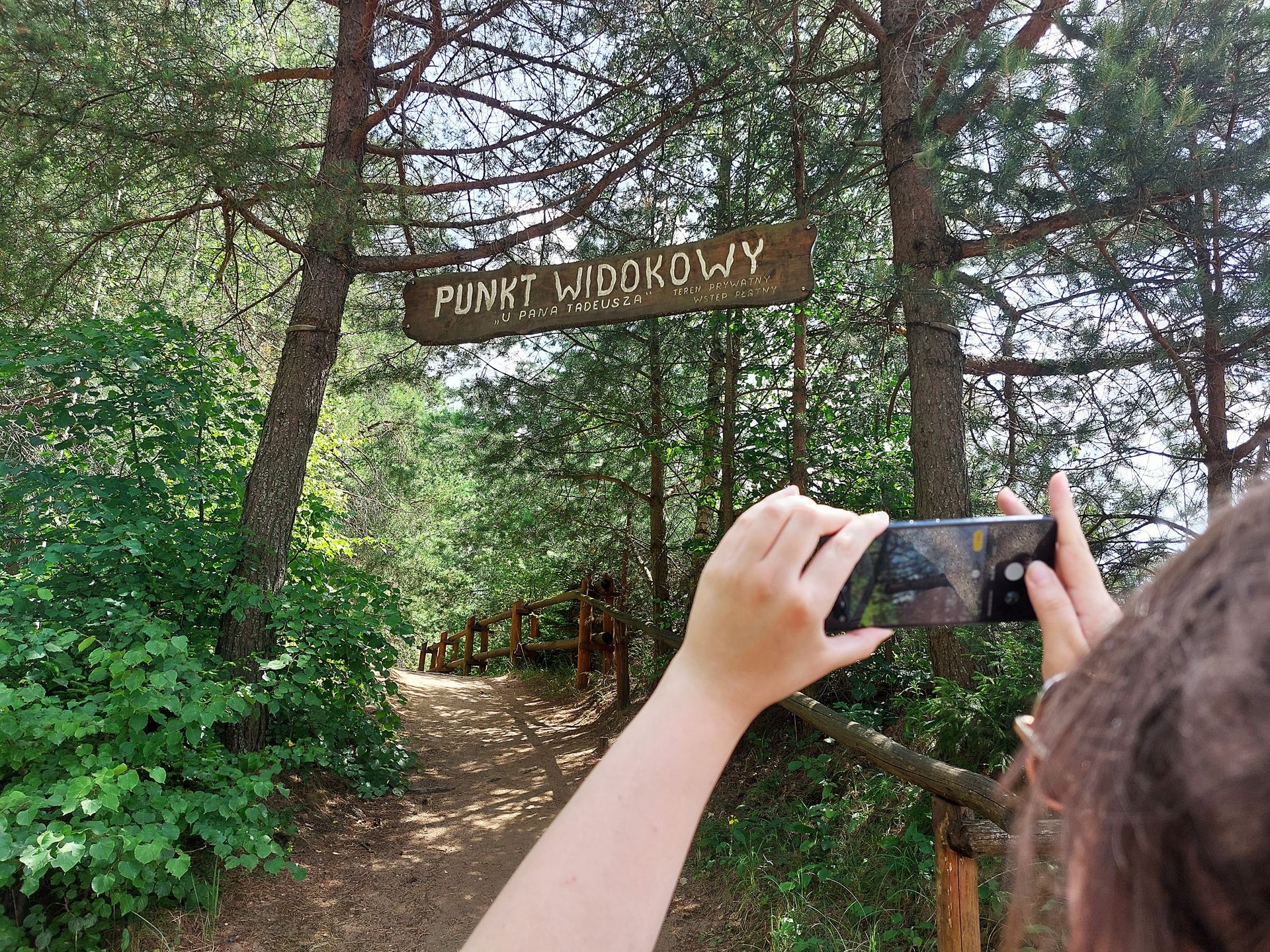 Wejście do punktu widokowego "U Pana Tadeusza"