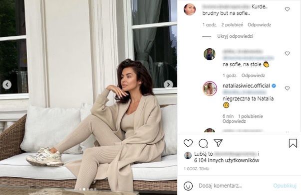 Komentarze pod postem Natalii Siwiec