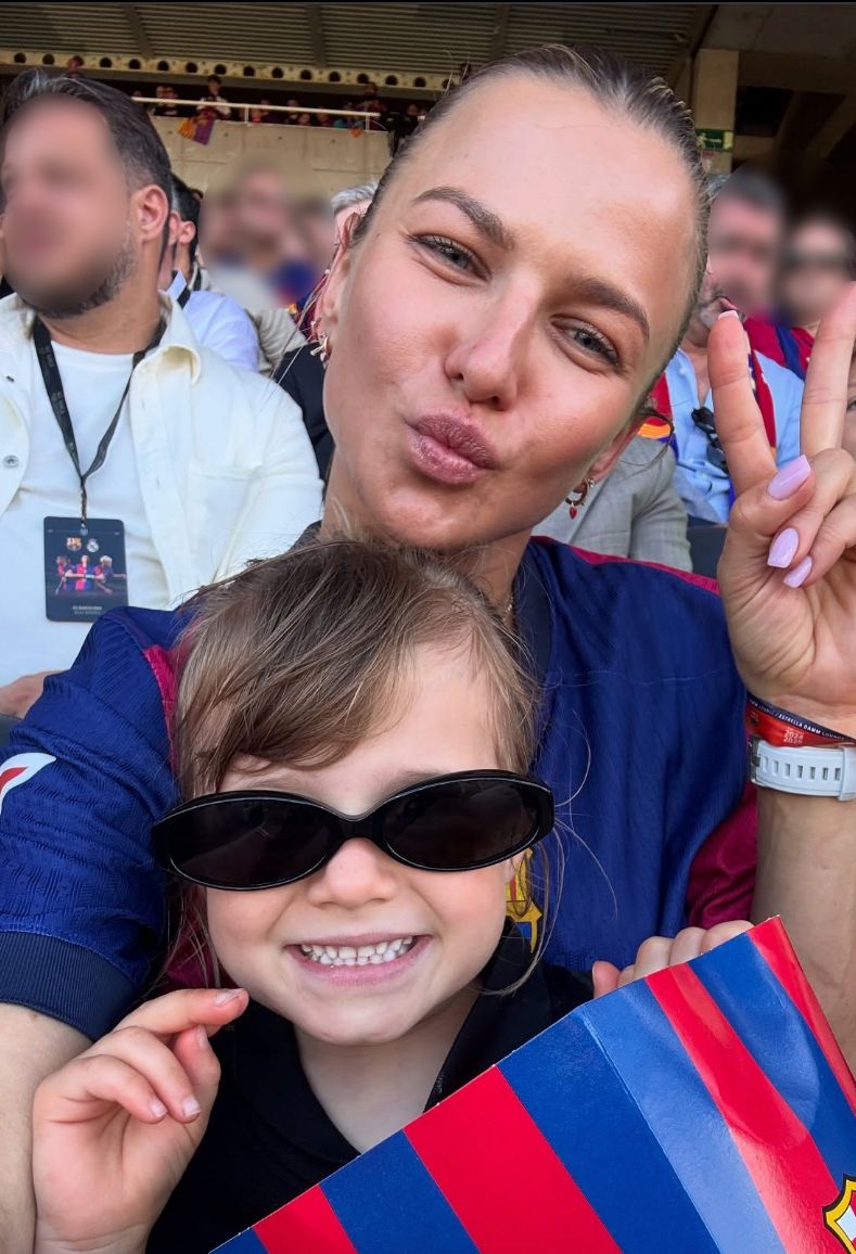 Anna Lewandowska z córką
