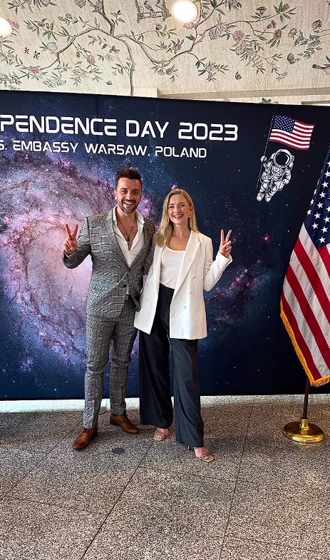 Barbara Kurdej-Szatan i Rafał Szatan na wizycie w Ambasadzie USA
